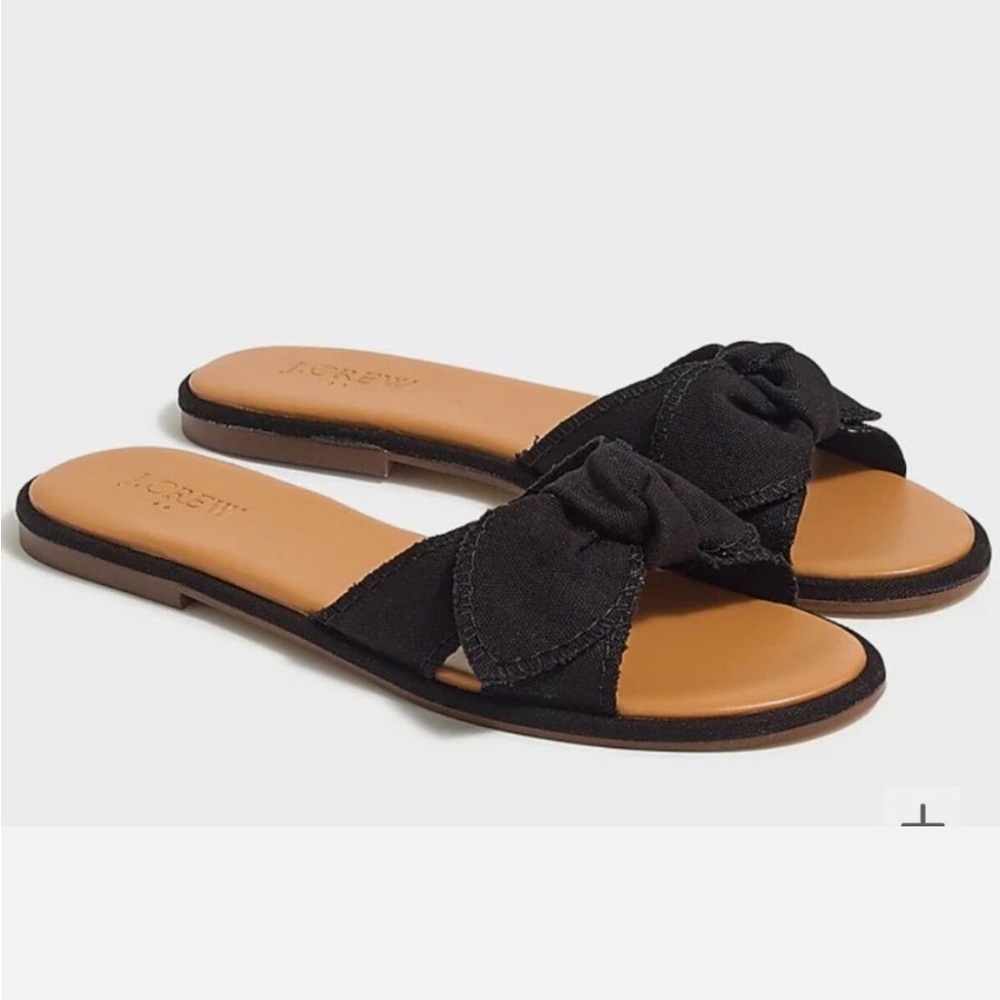 NWT J.Crew Black Sandals Size 9